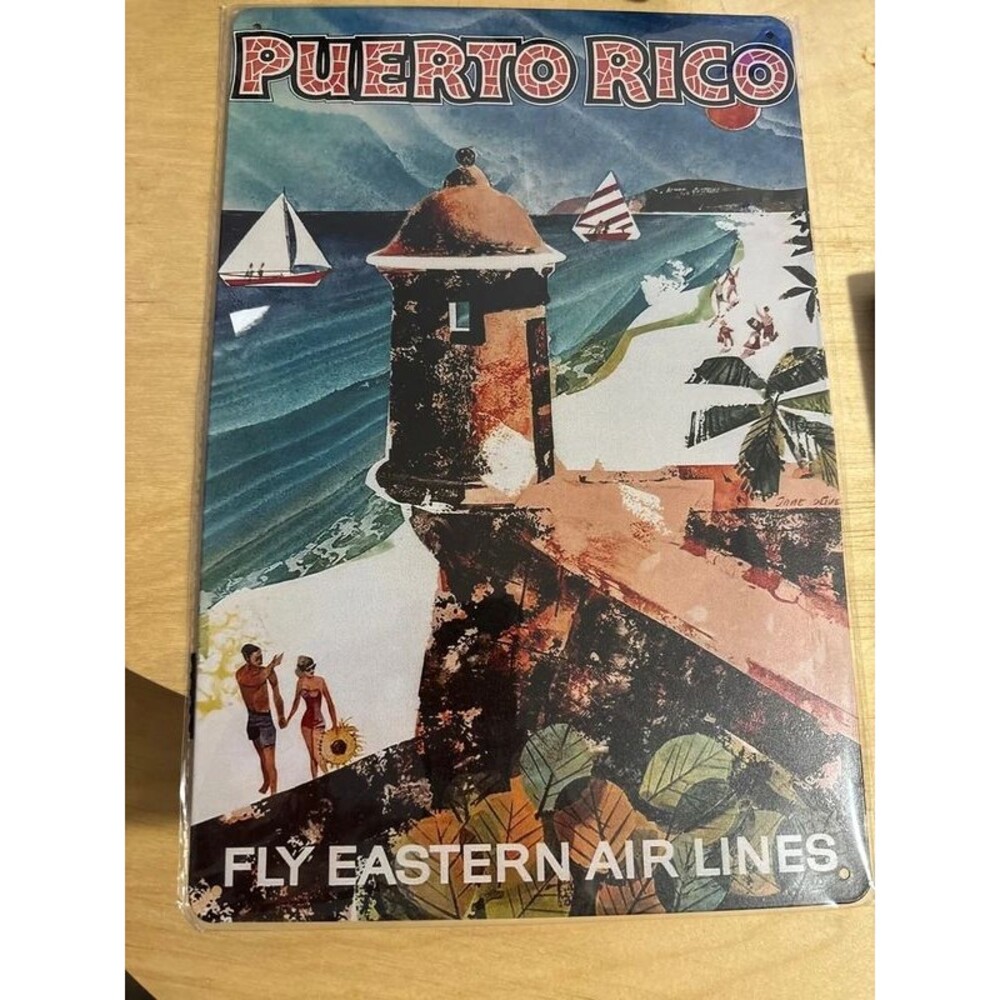 Puerto Rico Vintage Tin Metal Signs Retro Travel Sign for Home Bar Pub Garage